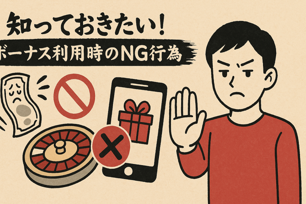入金不要ボーナス利用時のNG行為