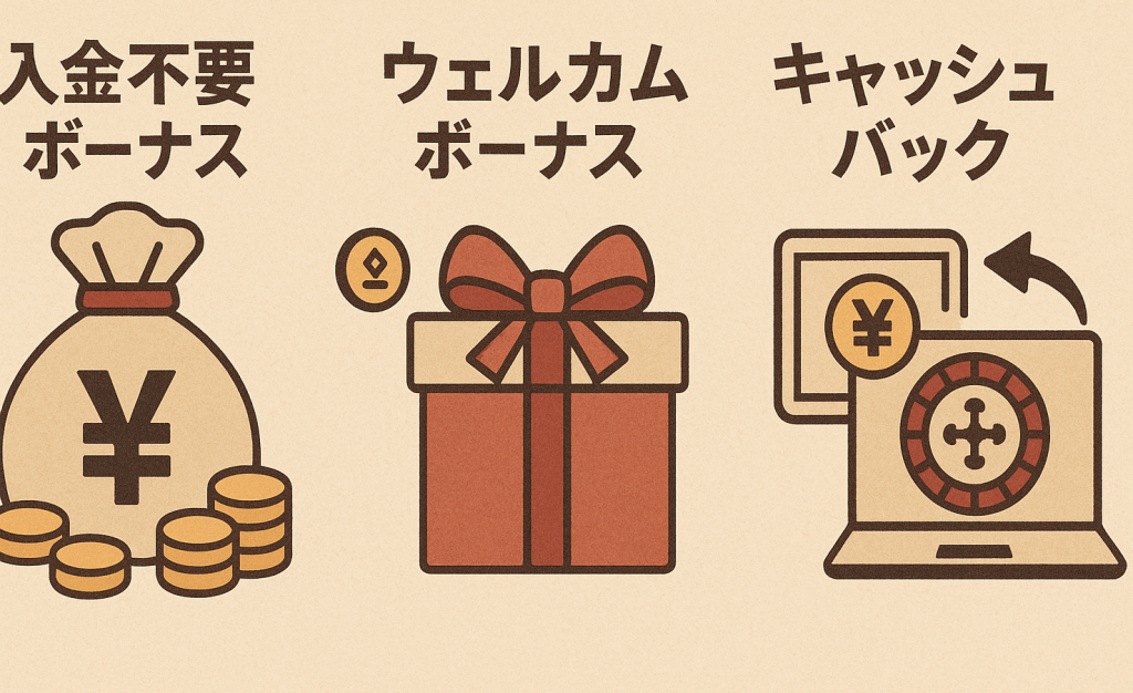 入金不要ボーナス以外の人気ボーナス