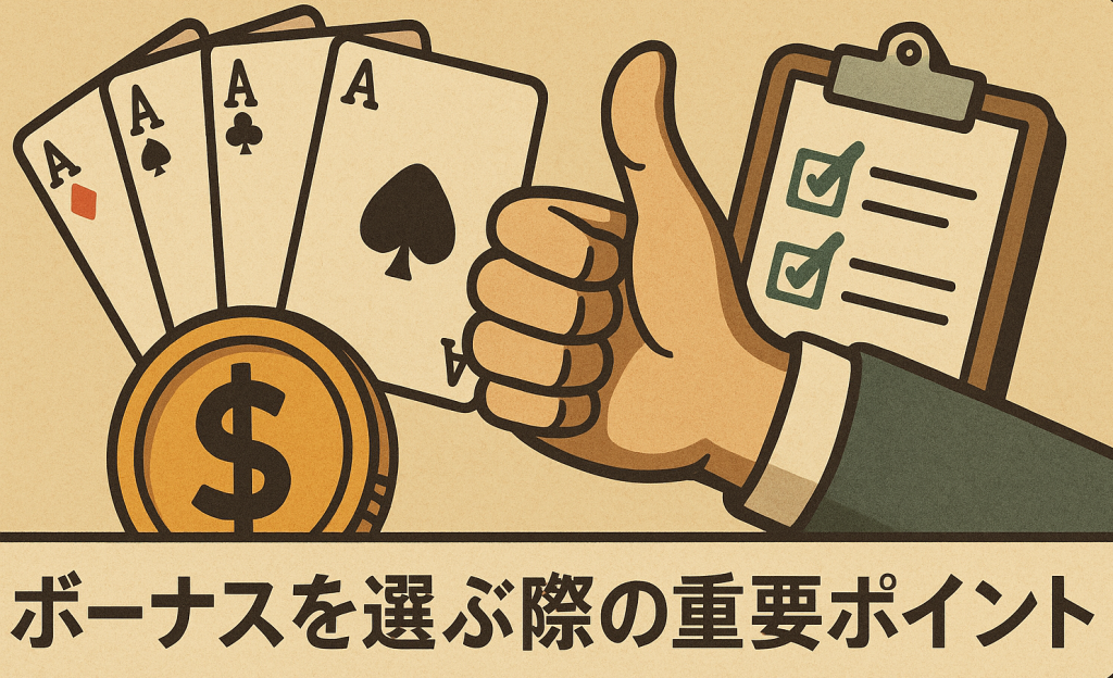 ボーナスを選ぶポイント